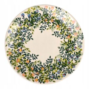 Talerz ceramiczny ręcznie malowany 17 deserowy Olimp Primavera